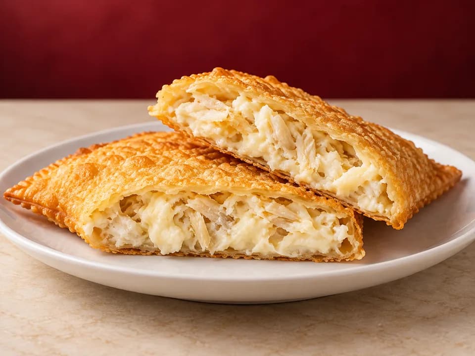 Pastel de bacalhau com catupiry